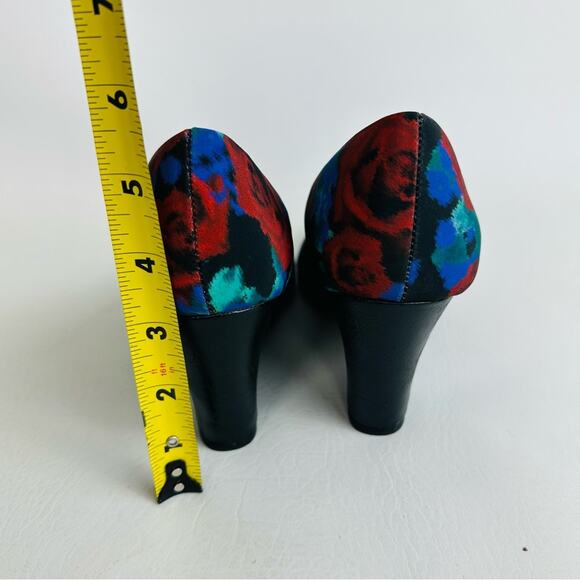 Aerosoles Plum Tree Floral Wedge 3" Heel Pumps Shoes Womens Sz 7.5 M - Picture 7 of 9